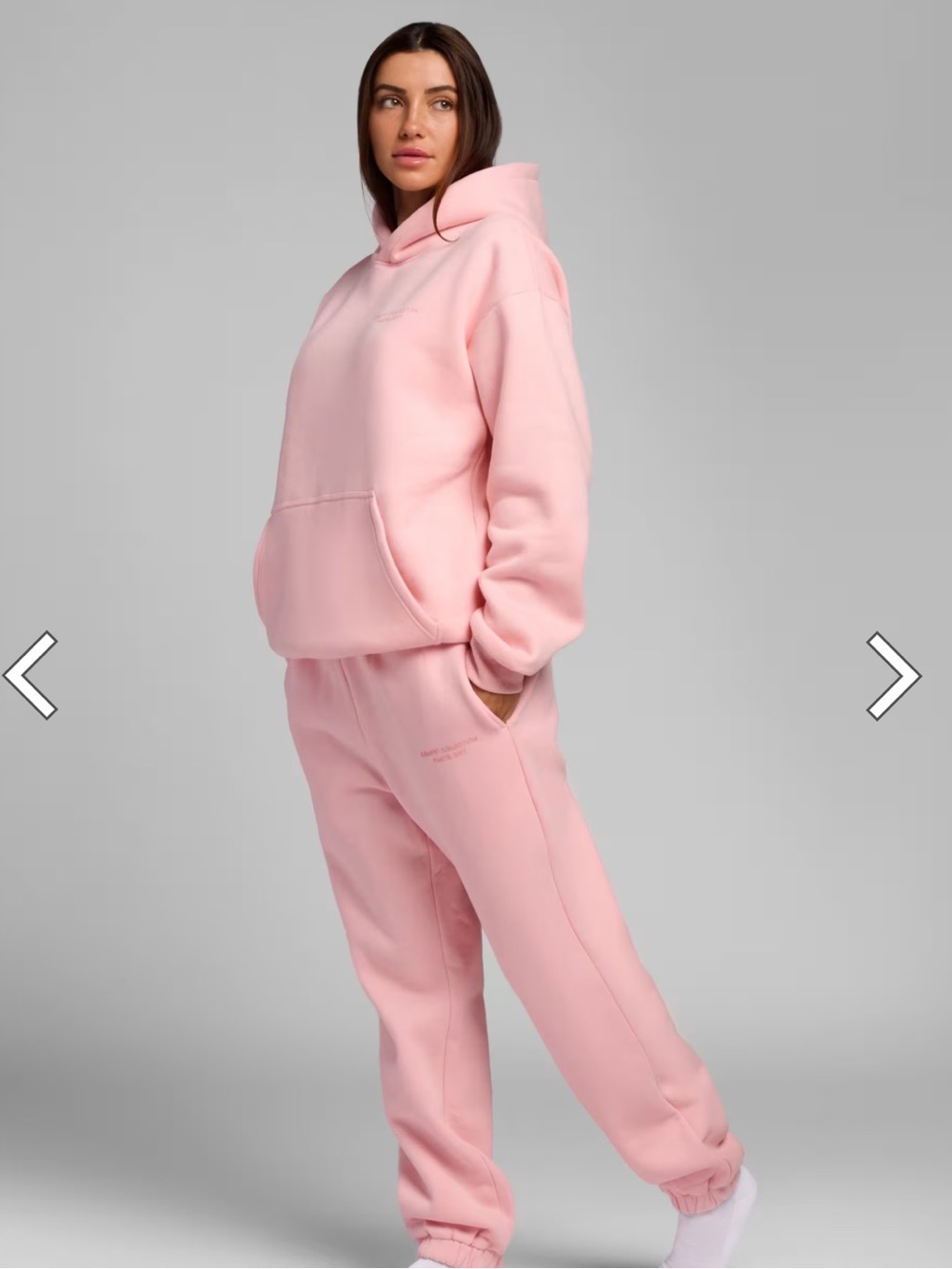Comfrt - Pastel Hoodie with Kangaroo Pocket and Pant set - Bubblegum-Medium - Picture 4 of 10